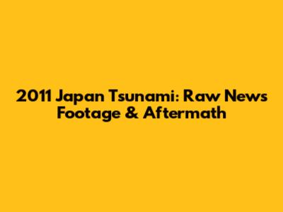 2011 Japan Tsunami: Raw News Footage & Aftermath