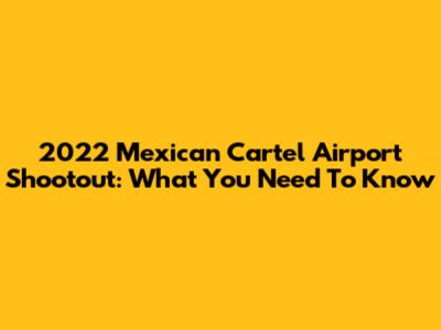 2022 Mexican Cartel Airport Shootout: What You Need To Know