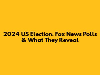 2024 US Election: Fox News Polls & What They Reveal