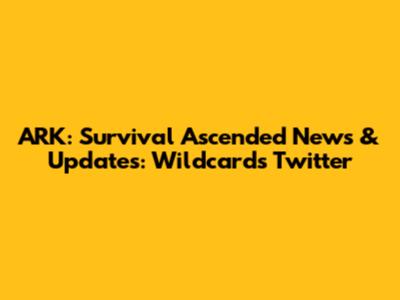 ARK: Survival Ascended News & Updates: Wildcard's Twitter