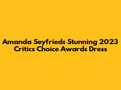 Amanda Seyfried's Stunning 2023 Critics Choice Awards Dress