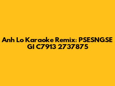 Anh Lo Karaoke Remix: PSESNGSE GI C7913 2737875