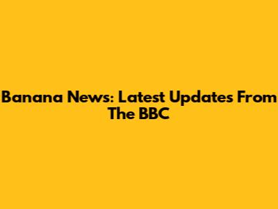 Banana News: Latest Updates From The BBC