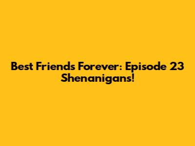 Best Friends Forever: Episode 23 Shenanigans!