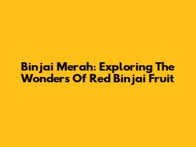 Binjai Merah: Exploring The Wonders Of Red Binjai Fruit