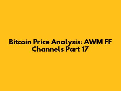 Bitcoin Price Analysis: AWM FF Channel's Part 17