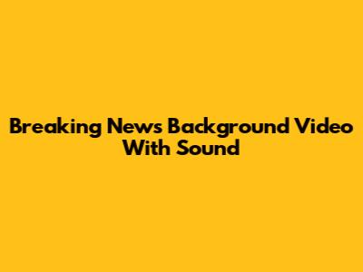Breaking News Background Video With Sound