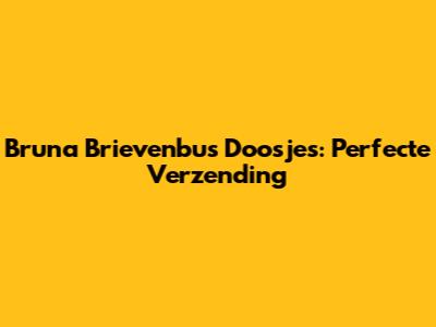 Bruna Brievenbus Doosjes: Perfecte Verzending