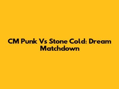 CM Punk Vs Stone Cold: Dream Matchdown