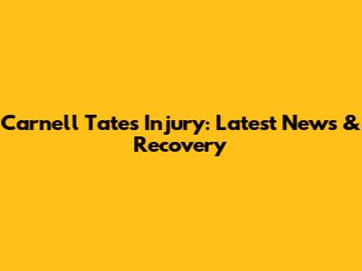 Carnell Tate's Injury: Latest News & Recovery