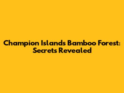 Champion Island's Bamboo Forest: Secrets Revealed
