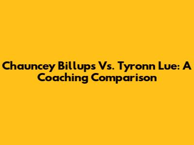 Chauncey Billups Vs. Tyronn Lue: A Coaching Comparison