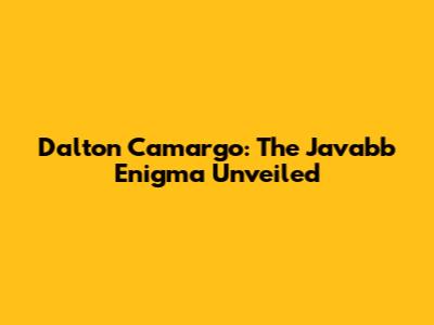 Dalton Camargo: The Javabb Enigma Unveiled