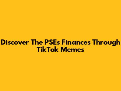 Discover The PSE's Finances Through TikTok Memes