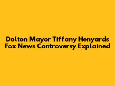 Dolton Mayor Tiffany Henyard's Fox News Controversy Explained