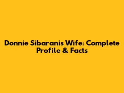 Donnie Sibarani's Wife: Complete Profile & Facts