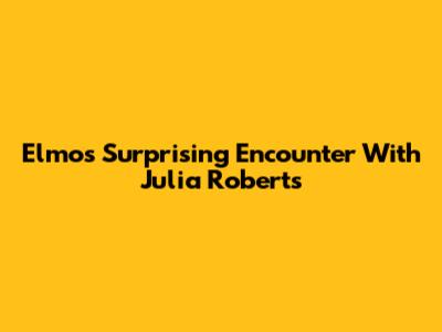 Elmo's Surprising Encounter With Julia Roberts