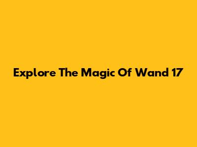 Explore The Magic Of Wand 17