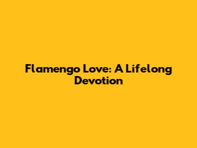 Flamengo Love: A Lifelong Devotion