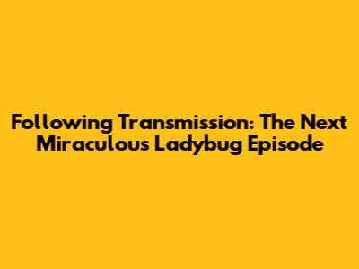 Following Transmission: The Next Miraculous Ladybug Episode