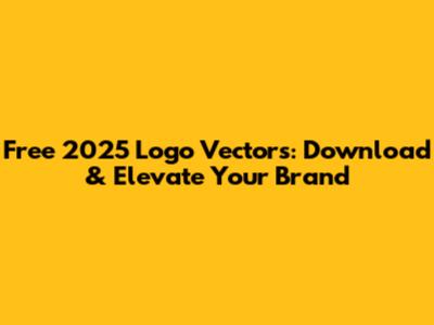 Free 2025 Logo Vectors: Download & Elevate Your Brand