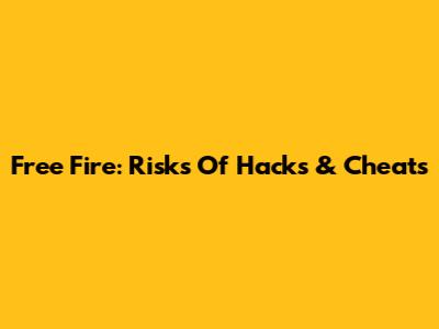 Free Fire: Risks Of Hacks & Cheats