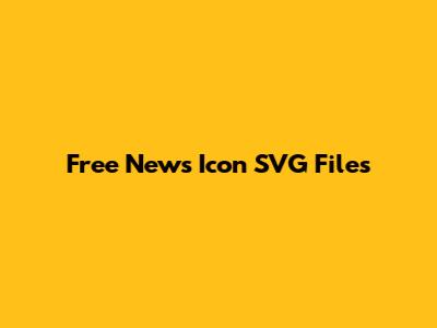 Free News Icon SVG Files