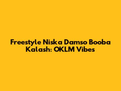 Freestyle Niska Damso Booba Kalash: OKLM Vibes
