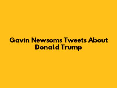 Gavin Newsom's Tweets About Donald Trump