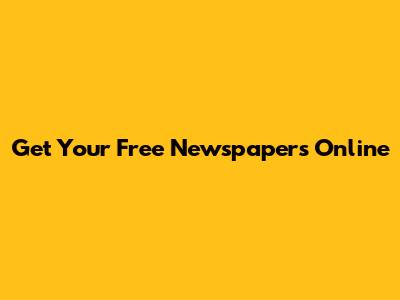 Get Your Free Newspapers Online