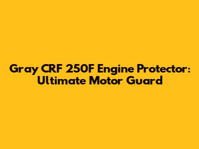 Gray CRF 250F Engine Protector: Ultimate Motor Guard