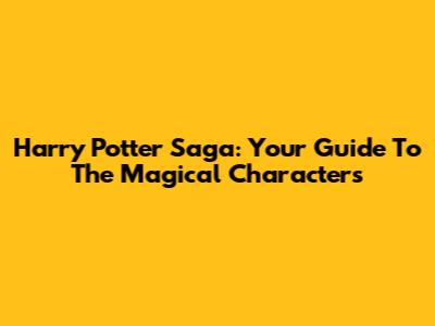 Harry Potter Saga: Your Guide To The Magical Characters