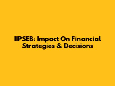 IIPSEB: Impact On Financial Strategies & Decisions