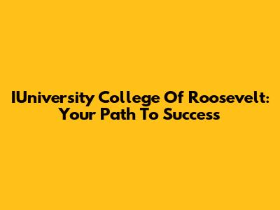 IUniversity College Of Roosevelt: Your Path To Success