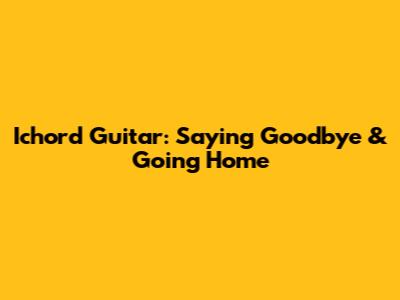 Ichord Guitar: Saying Goodbye & Going Home