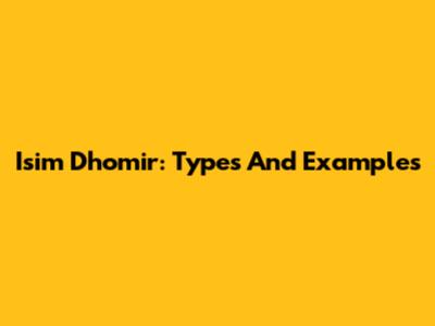 Isim Dhomir: Types And Examples