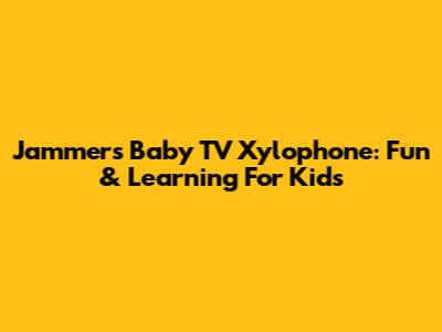 Jammers Baby TV Xylophone: Fun & Learning For Kids
