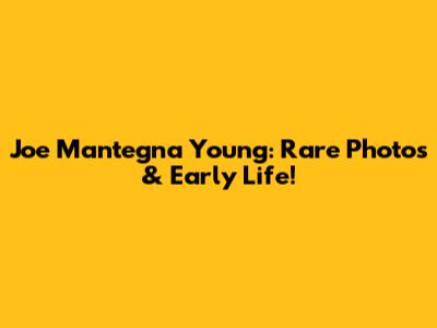 Joe Mantegna Young: Rare Photos & Early Life!