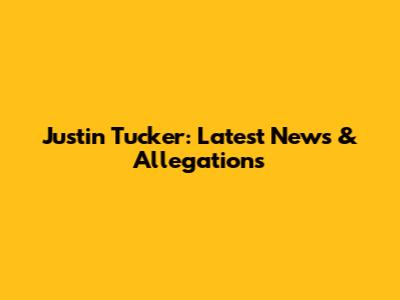 Justin Tucker: Latest News & Allegations