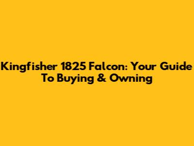 Kingfisher 1825 Falcon: Your Guide To Buying & Owning
