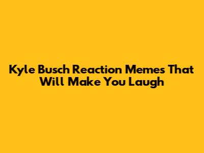 Kyle Busch Reaction Memes That Will Make You Laugh