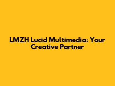 LMZH Lucid Multimedia: Your Creative Partner