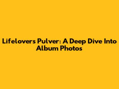 Lifelover's 'Pulver': A Deep Dive Into Album Photos