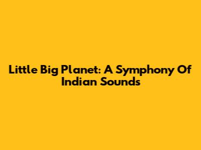 Little Big Planet: A Symphony Of Indian Sounds