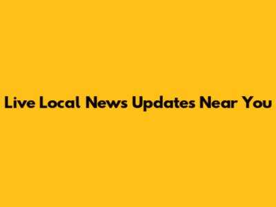 Live Local News Updates Near You