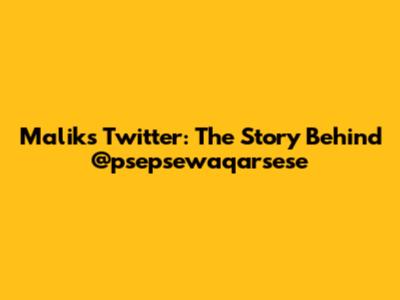 Malik's Twitter: The Story Behind @psepsewaqarsese