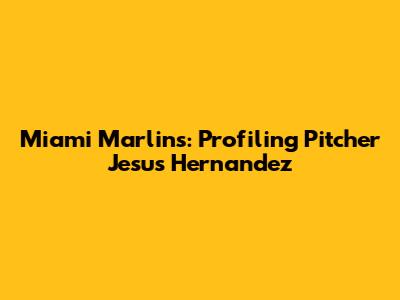 Miami Marlins: Profiling Pitcher Jesus Hernandez