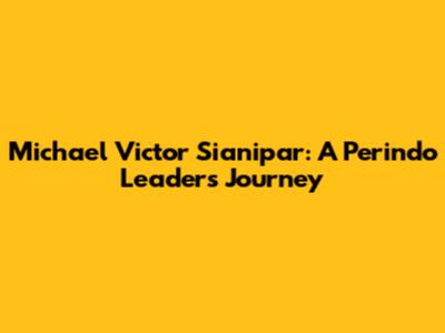Michael Victor Sianipar: A Perindo Leader's Journey