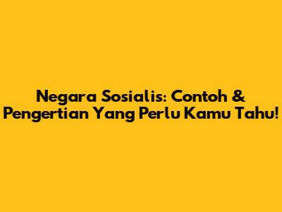 Negara Sosialis: Contoh & Pengertian Yang Perlu Kamu Tahu!
