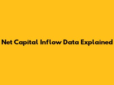 Net Capital Inflow Data Explained
